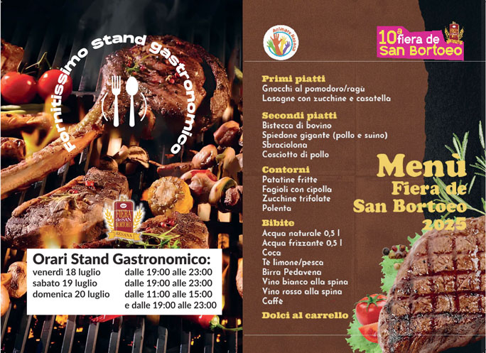 RESANA FIERA DE SAN BORTOEO menù