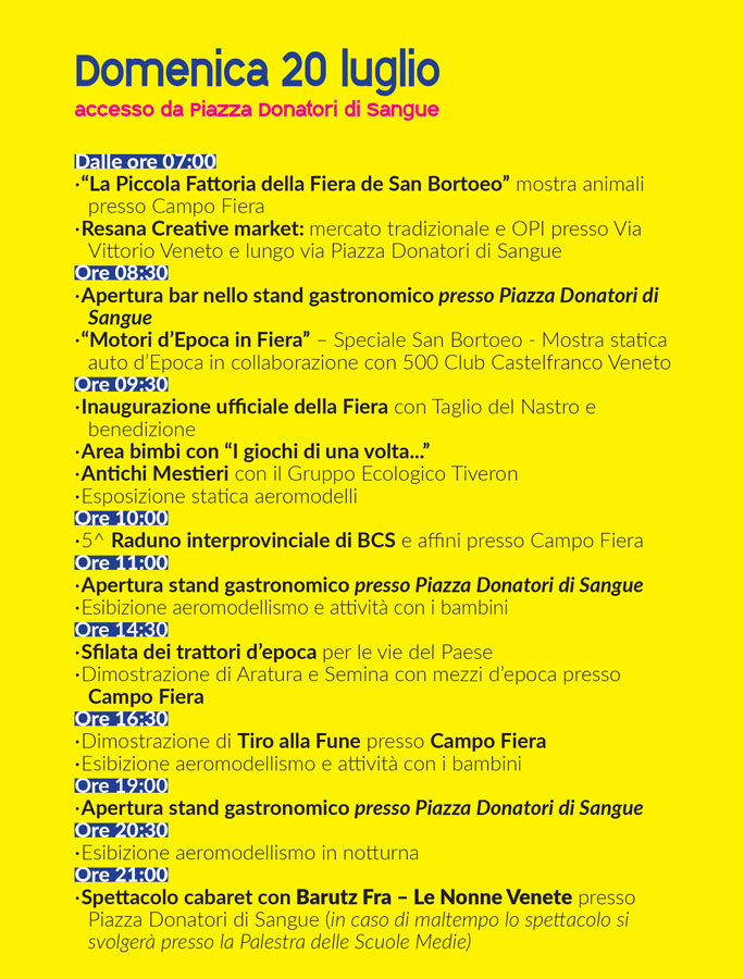 RESANA FIERA DE SAN BORTOEO 2025 luglio 20