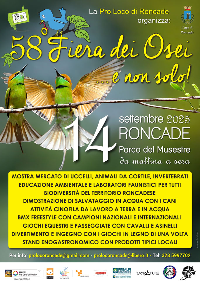 RONCADE FIERA DEI OSEI FIERA DEGLI UCCELLI MOSTRA MERCATO ANIMALI