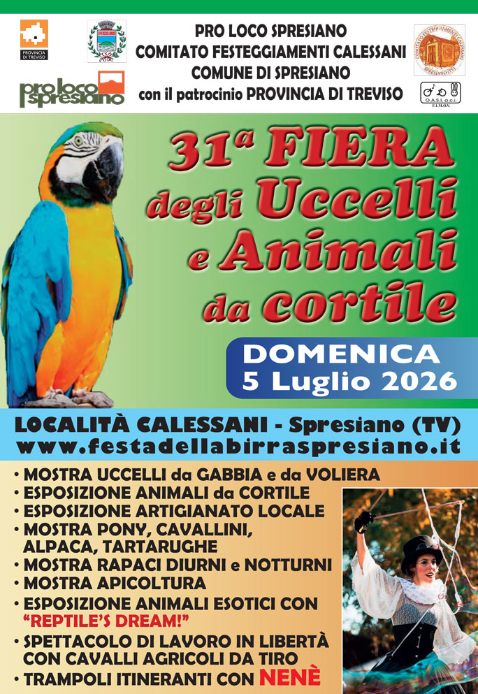 SPRESIANO FIERA DEGLI UCCELLI E ANIMALI DA CORTILE