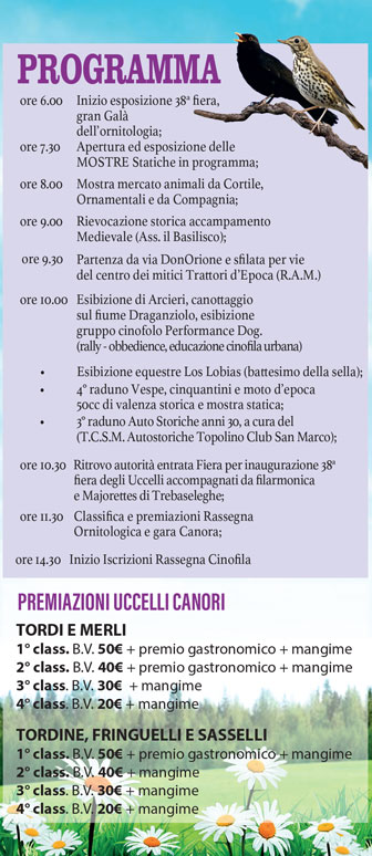 trebaseleghe fiera degli uccelli programma