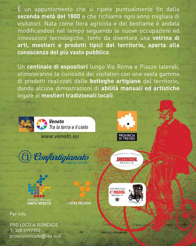 RONCADE FIERA DELL'ARTIGIANATO informazionii