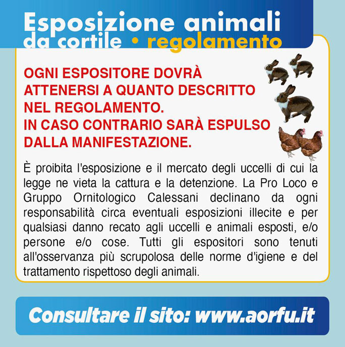 spresiano esposizione animali da cortile regolamento