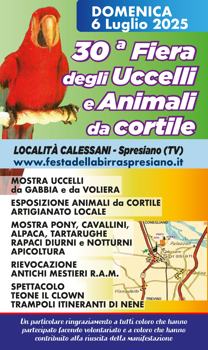 spresiano fiera degli uccelli e animali da cortile