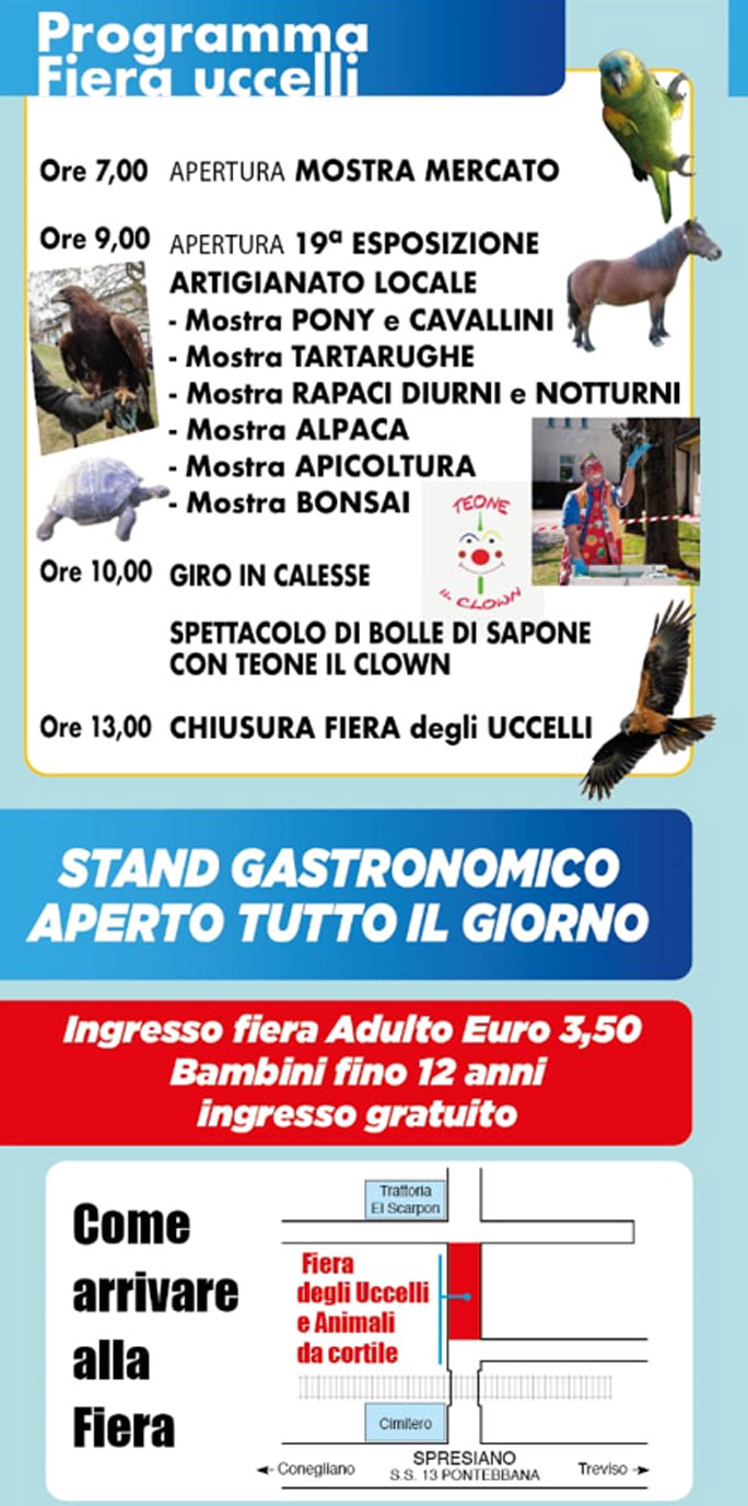 spresiano fiera degli uccelli ed esposizione animali da cortile