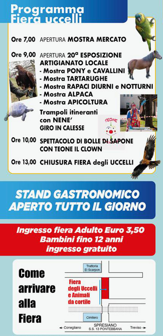 spresiano fiera degli uccelli ed esposizione animali da cortile