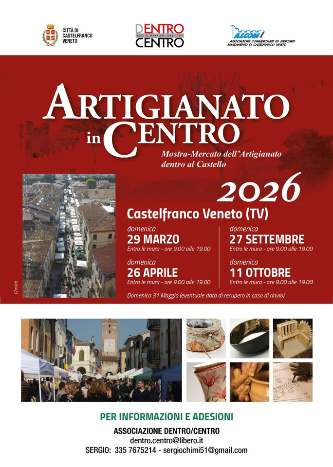 CASTELFRANCO VENETO ARTIGIANATO IN CENTRO MOSTRA MERCATO ARTIGIANATO