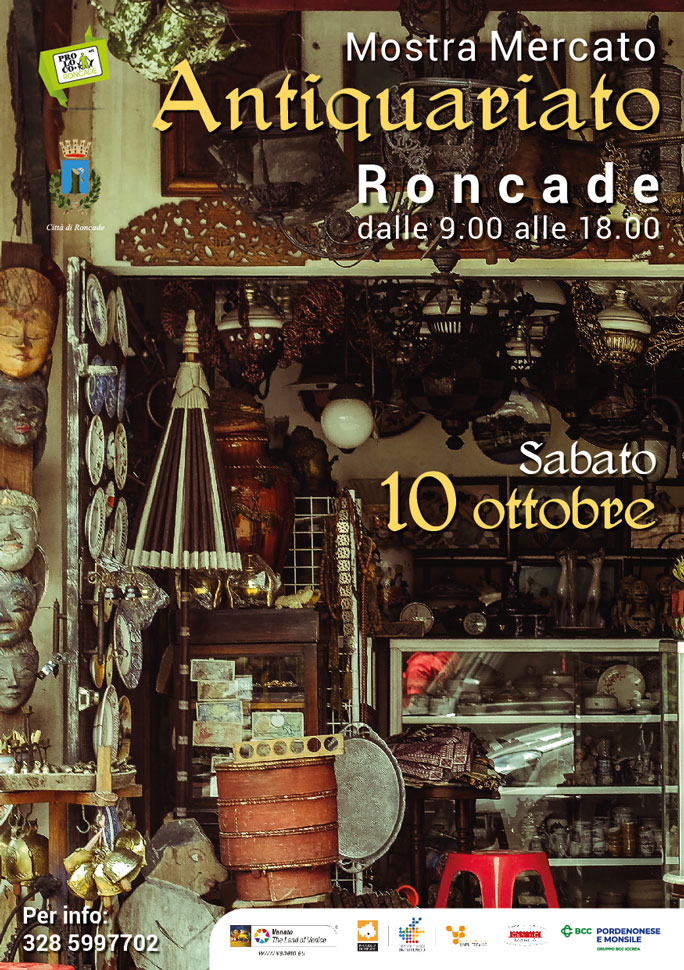 Roncade Mostra Mercato dell'Antiquariato, Mercatino Roncade ogni Secondo Sabato del Mese, Mercatini Antiquariato Treviso 