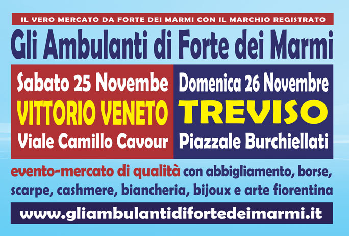 2023 gli ambulanti di forte dei marmi a treviso e vittorio veneto