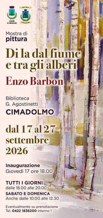 enzo barbon mostra di pittura a cimadolmo