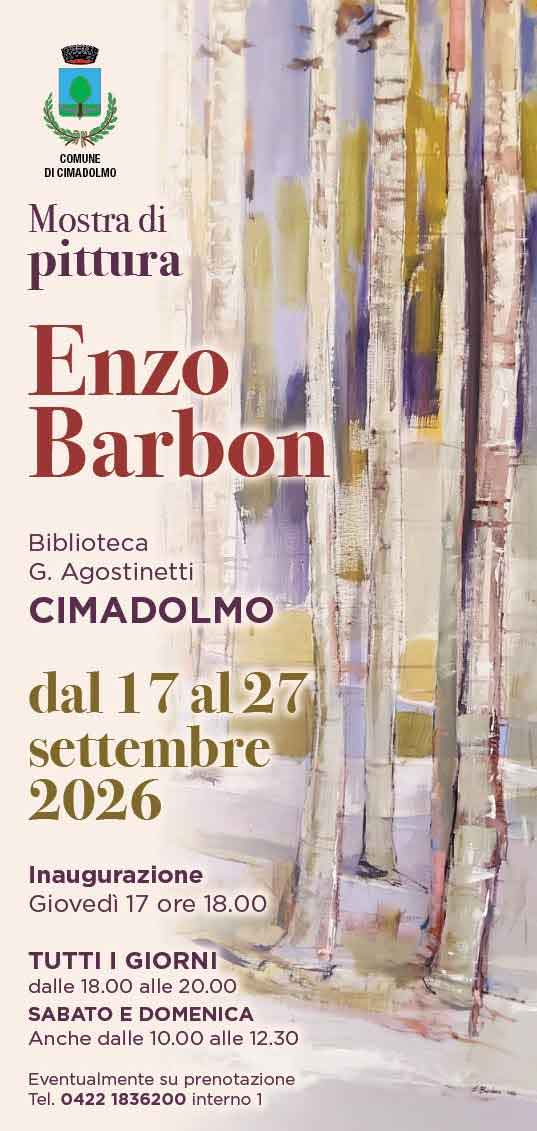 enzo barbon mostra di pittura a cimadolmo