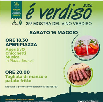 COMBAI MOSTRA DEL VERDISO DEGUSTAZIONE TAGLIATA DI MANZO