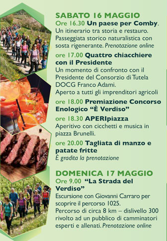 PASSEGGIANDO TRA LE RIVE programma maggio 16