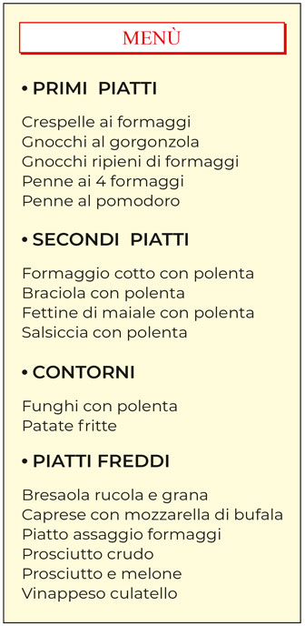 POVEGLIANO SANTANDRA' MOSTRA FORMAGGI TIPICI E MOSTRA DEL PROSCIUTTO CRUDO menù