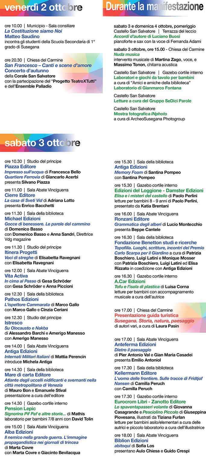 SUSEGANA LIBRI IN CANTINA ottobre 2