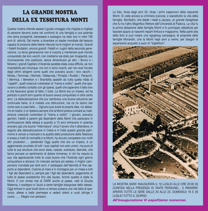 mostra ex tessitura monti a varago