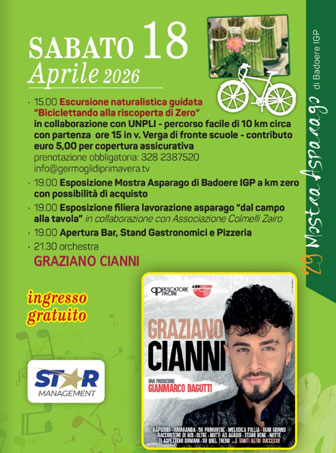 18 APRILE 2026 ZERO BRANCO MOSTRA ASPARAGO DI BADOERE IGP