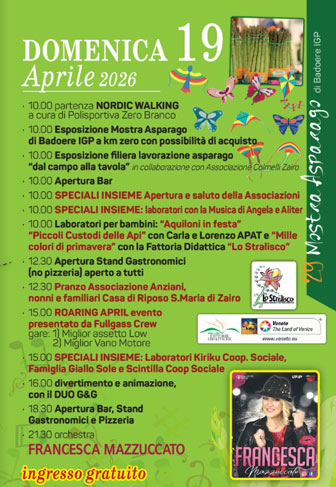 19 APRILE 2026 ZERO BRANCO MOSTRA ASPARAGO DI BADOERE IGP