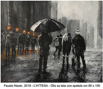 FAUSTO NAZER quadro l'attesa