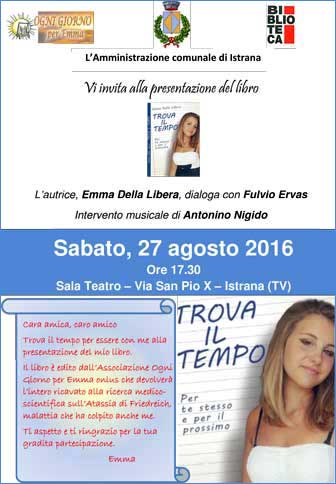 2016 istrana presentazione del libro trova il tempo di emma dalla libera