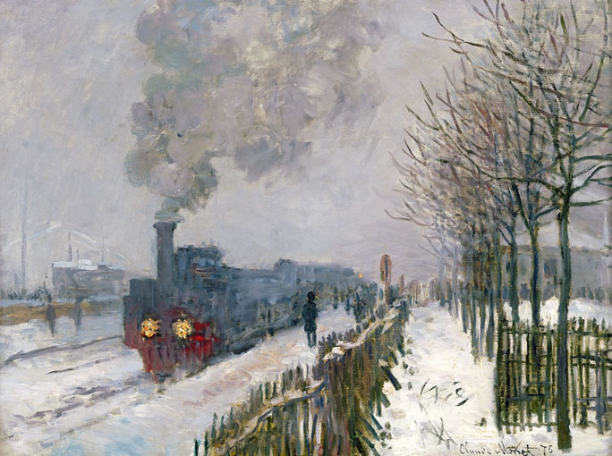 monet le train de la neige