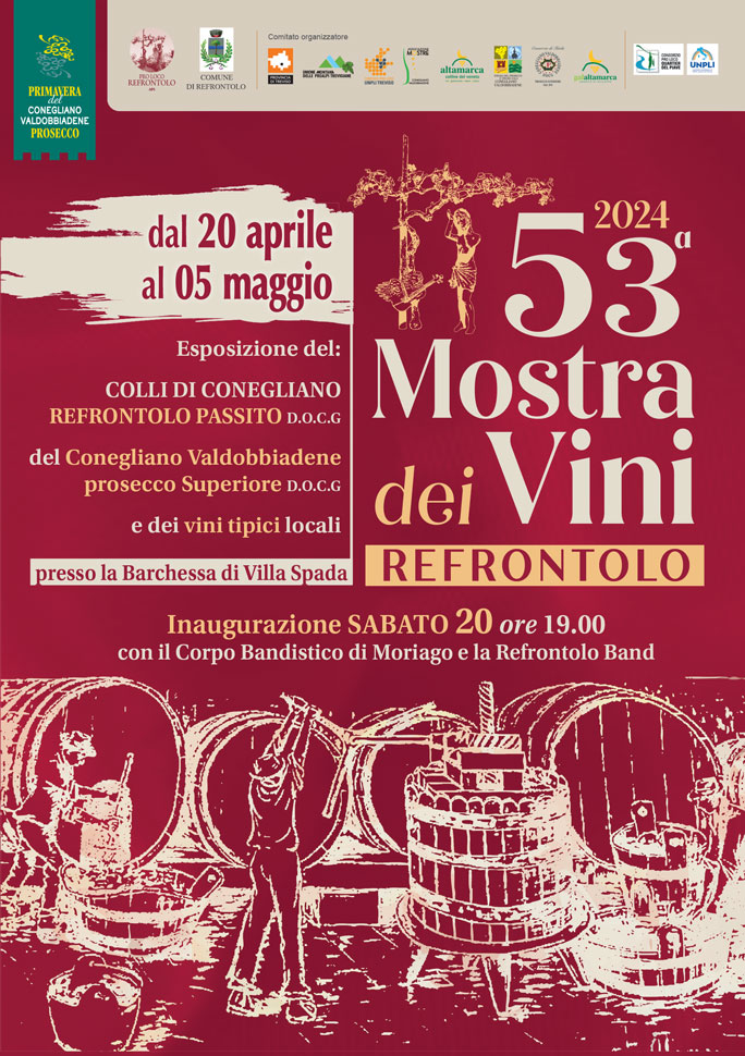 Refrontolo 53ª Mostra dei Vini dal 20 Aprile al 5 Maggio 2023 Primavera