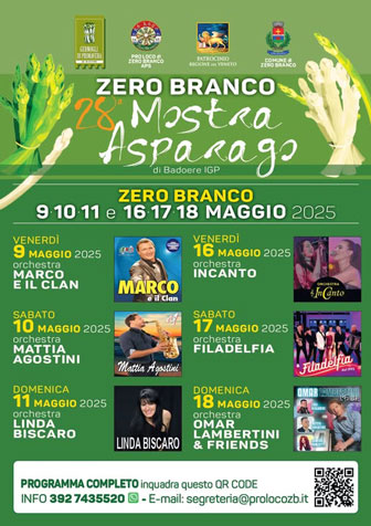 ZERO BRANCO MOSTRA ASPARAGO DI BADOERE IGP programma