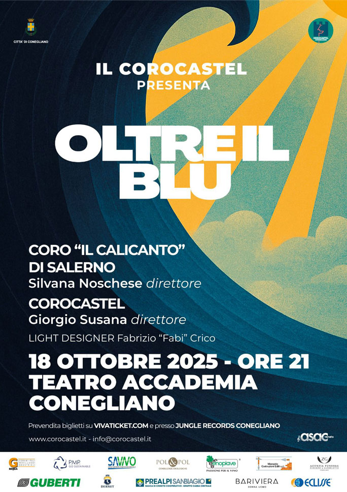 CORO CASTEL CONCERTO OLTRE IL BLU A CONEGLIANO TEATRO ACCADEMIA