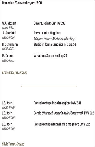 FESTIVAL ORGANISTICO SAN MICHELE ARCANGELO vittorio veneto 23 novembre