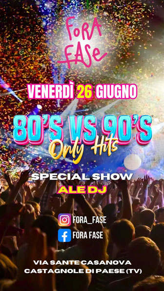 MUSICA ANNI 80 E 90 A CASTAGNOLE