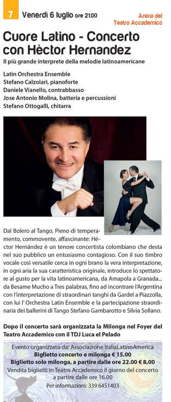 castelfranco veneto notti magiche 2018 cuore latino concerto con hector hernandez