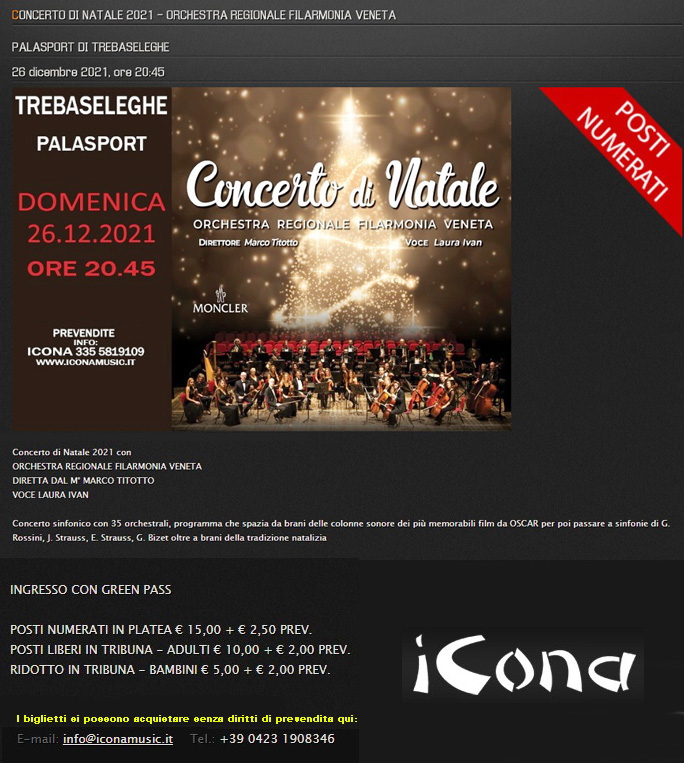 2021 Concerto di Natale Orchestra Regionale Filarmnia Veneta