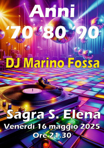 dj Marino Fossa con musica 70/80/90