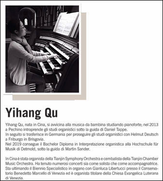Organo: Yihang Qu (Cina)