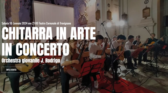 gruppo teatrale la orchestra giovanile rodrigo chitarra in arte in concerto 2024 trevignano 