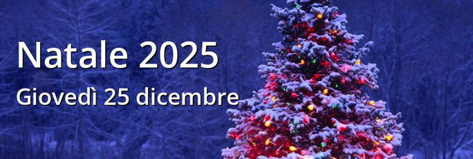 Natale 2025 giovedi 25 dicembre