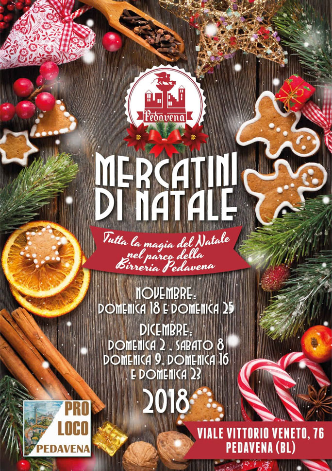 Babbo Natale Italy.Belluno Pedavena Birreria Mercatini Di Natale Dal 18 Novembre Al 23 Dicembre 2018 E Corsa Di Babbo Natale 2 Dicembre 2018