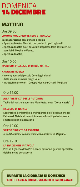 mogliano veneto dolce natale 14 dicembre