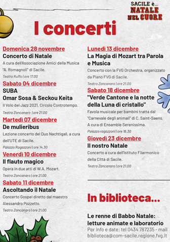 Concerti Mercatini di Natale a Sacile Pordenone