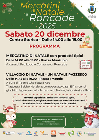 sabato 20 dicembre mercatini di natale a roncade