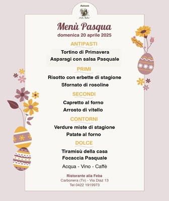 Pasqua a Ciarbonera Ristorante alla Feba