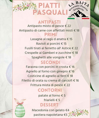 Pasqua a Mogliano Veneto Ristorante La Baita