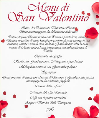 San Valentino a Chiarano Ristorante Il Girasole