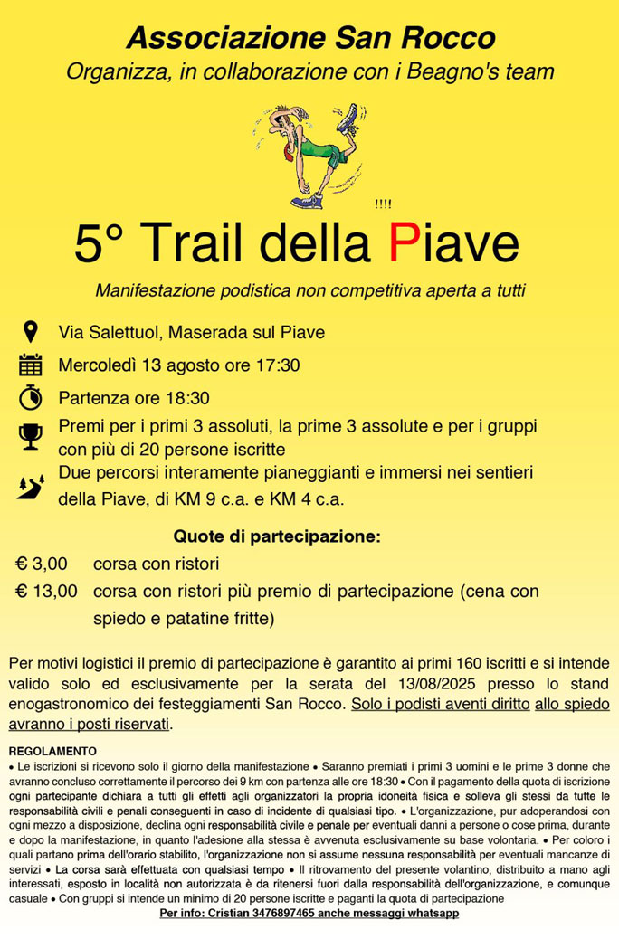 MASERADA SUL PIAVE SALETTUOL 3° TRAIL DELLA PIAVE