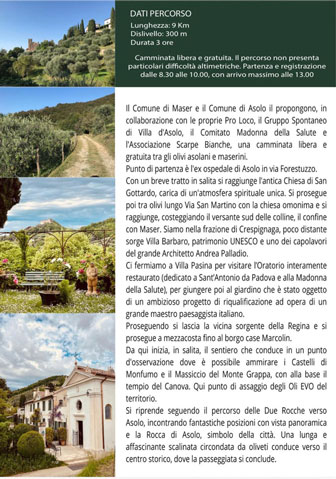 maser camminata tra gli ulivi gratuita