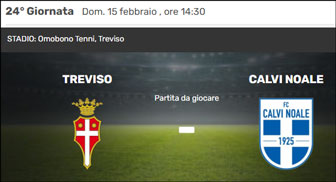 calcio campionato serie d partita treviso - noale