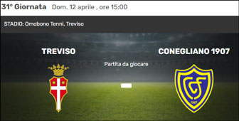 calcio campionato serie d partita treviso - conegliano