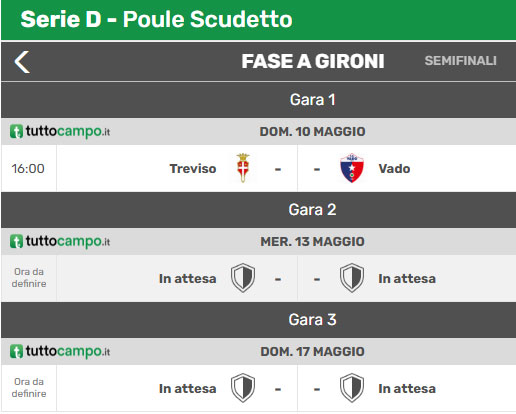 calcio serie d poule scudetto