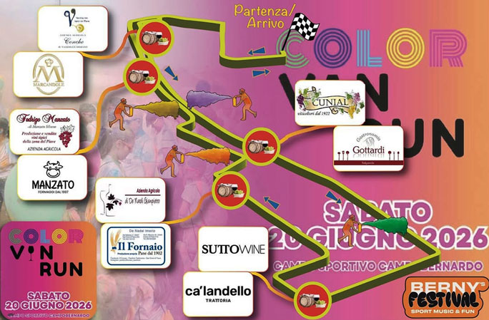 campobernardo percorso camminata color vin run