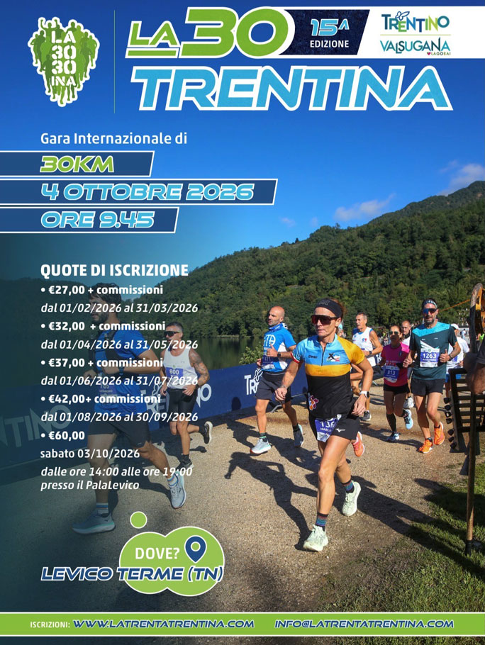 corsa podistica  la 30 trentina gara  internazionale 